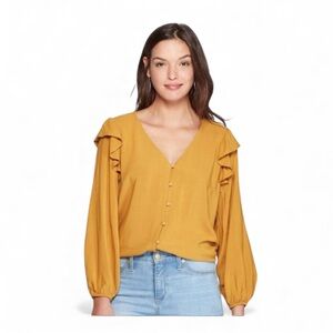 Universal Thread| Mustard Yellow Blouse Sz L